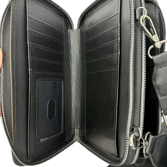 Ed Hardy Women's Crossbody Wallet With Strap Pink Tattoo Print Vegan Leather NWT - Picture 6 of 12